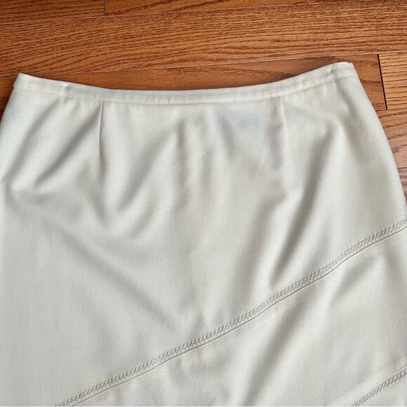 NORTON MCNAUGHTON Vintage Midi Wool Blend Cream Skirt Plus Women’s Size 18P - Picture 5 of 11